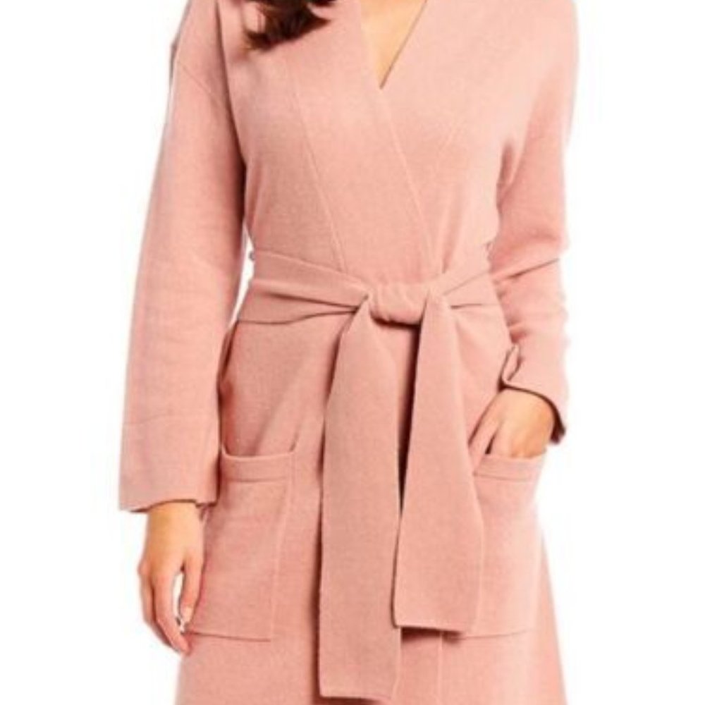 NWT Van Winkle & CO. WOMENS RED Cashmere SHAWL COLLAR ROBE - Picture 12 of 13